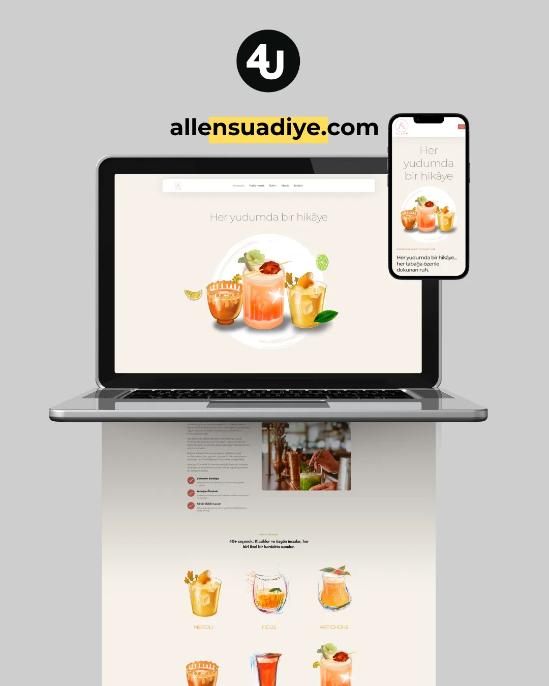 Allen Suadiye web sitesi tasarımı