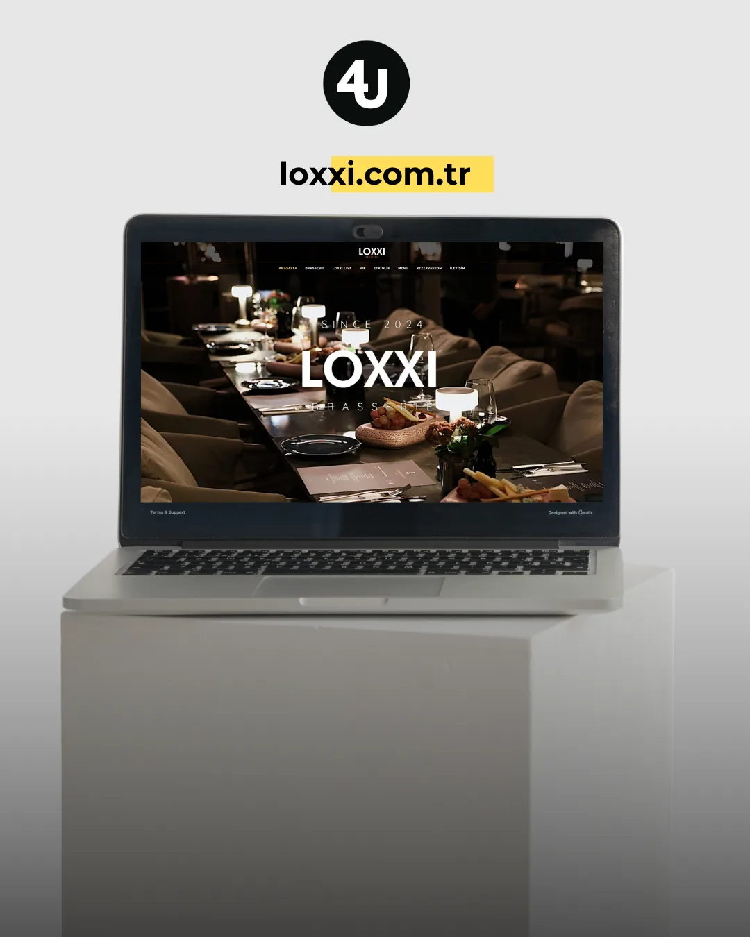 Loxxi Restoran web sitesi tasarımı