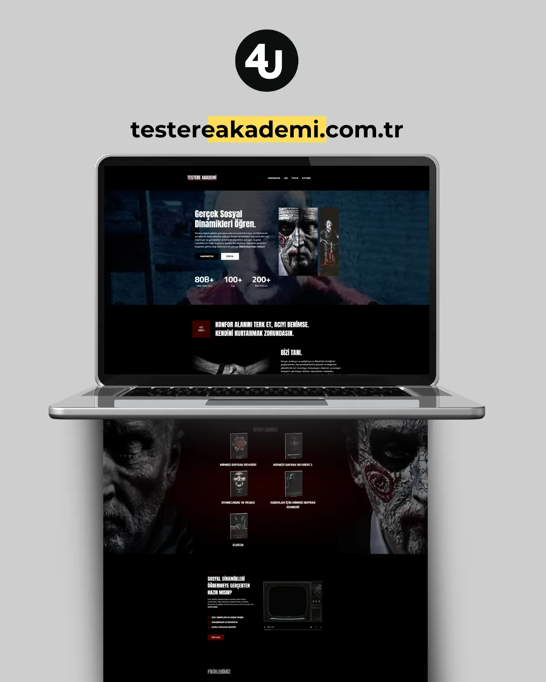 Testere Akademi web sitesi tasarımı