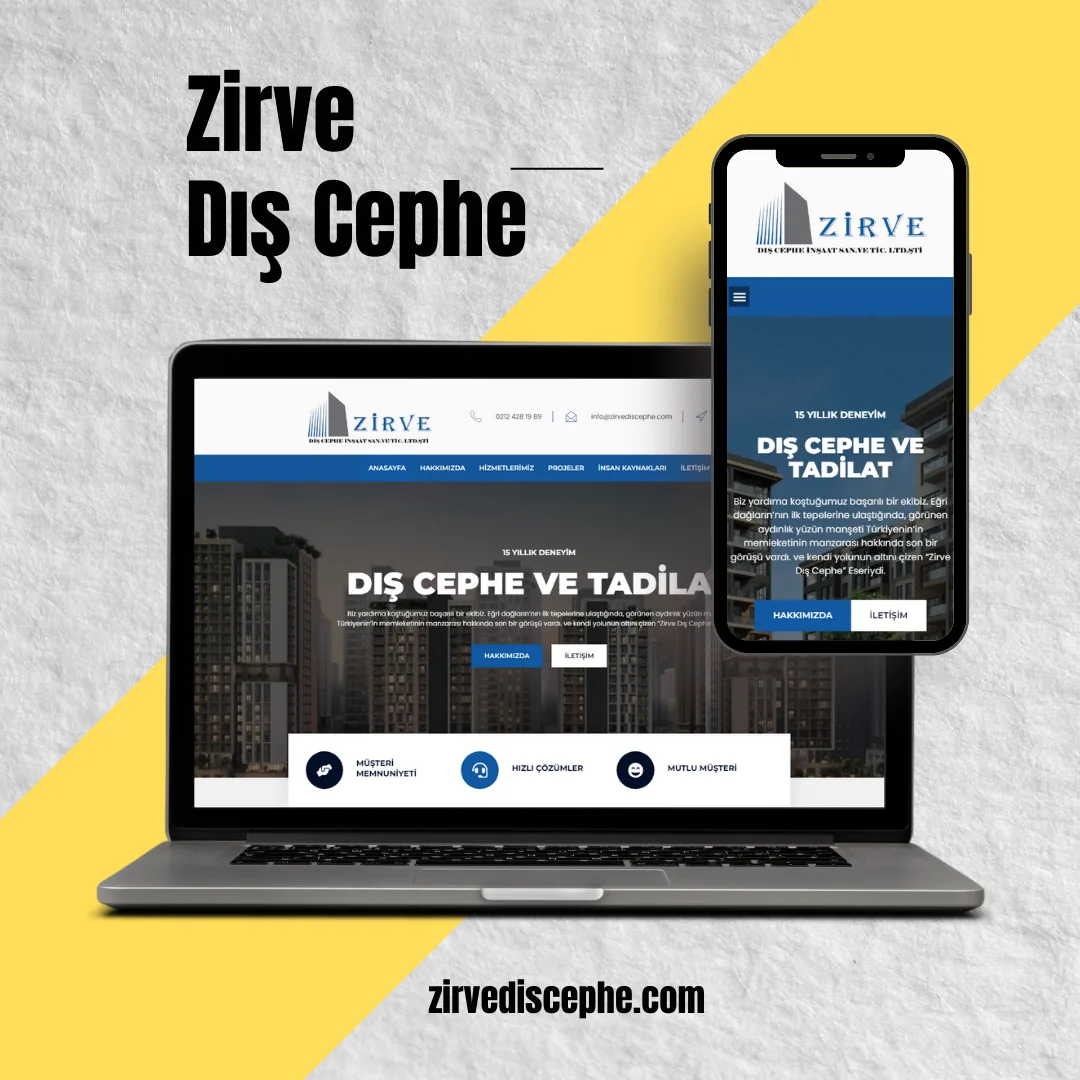 Zirve Dış Cephe web sitesi tasarımı