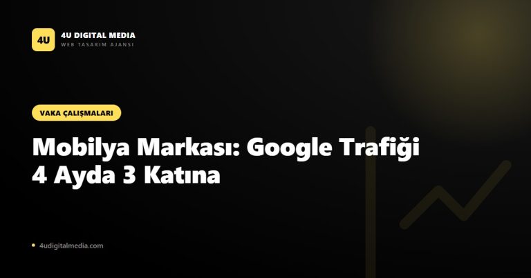 Vaka Çalışması: Mobilya Markası Web Sitesi — Google Trafiğini 4 Ayda 3 Katına Çıkardık